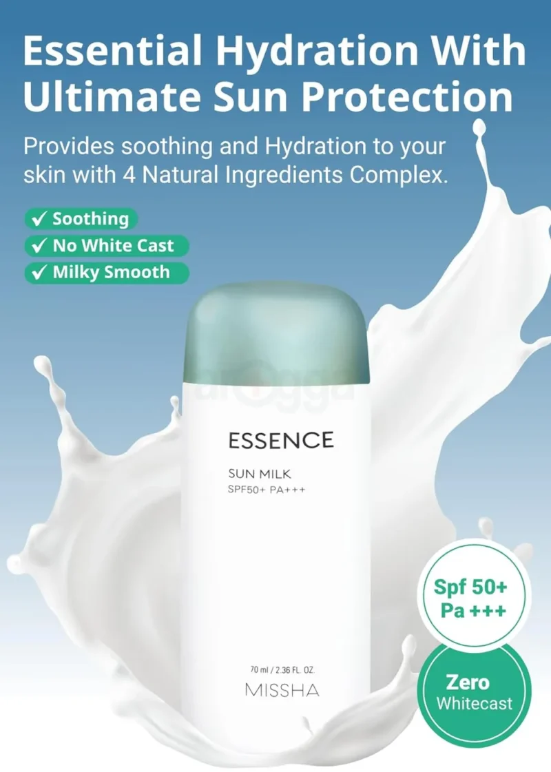 Missha All Around Safe Block Essence Sun Milk SPF50+ PA+++ - Image 2